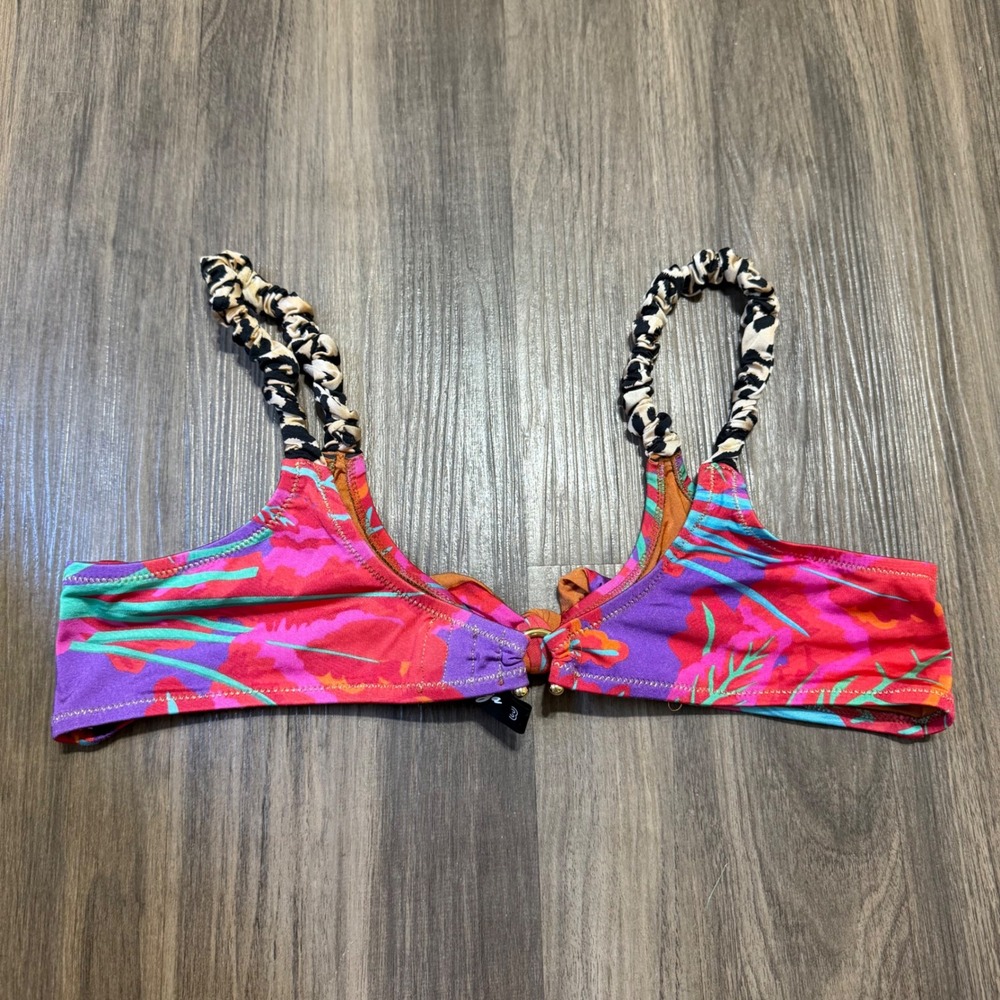 Reina‎ Olga Mixed Print Bikini Top Made in Italy Size 3/US L - Picture 2 of 6